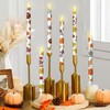 Nuanchu 6 Pcs Thanksgiving Flameless Taper Candles 10.6" LED Fall