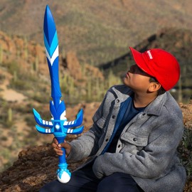 Formidable Toys - Foam Sword for Kids - 32" Riven ISS Blue & White Prime Sword - Foam Swords for Adults & Kids - Foam Weapons - Knight Toys - Premium Customizable Play Swords for All