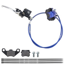 PRO BAT 110cc ATV Disc Brake Assembly with Master Cylinder Caliper Brake Pads for 50cc 70cc 90cc 110cc 125cc Chinese Mini Kids Quad Bike ATV, Blue