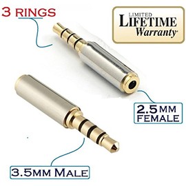 Josi Minea 3.5mm Male to 2.5mm Female Headphone Audio Adapter Jack Stereo or Mono