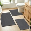 Ileading Bathroom Rugs Sets 3 Piece Non Slip Washable, Absorbent