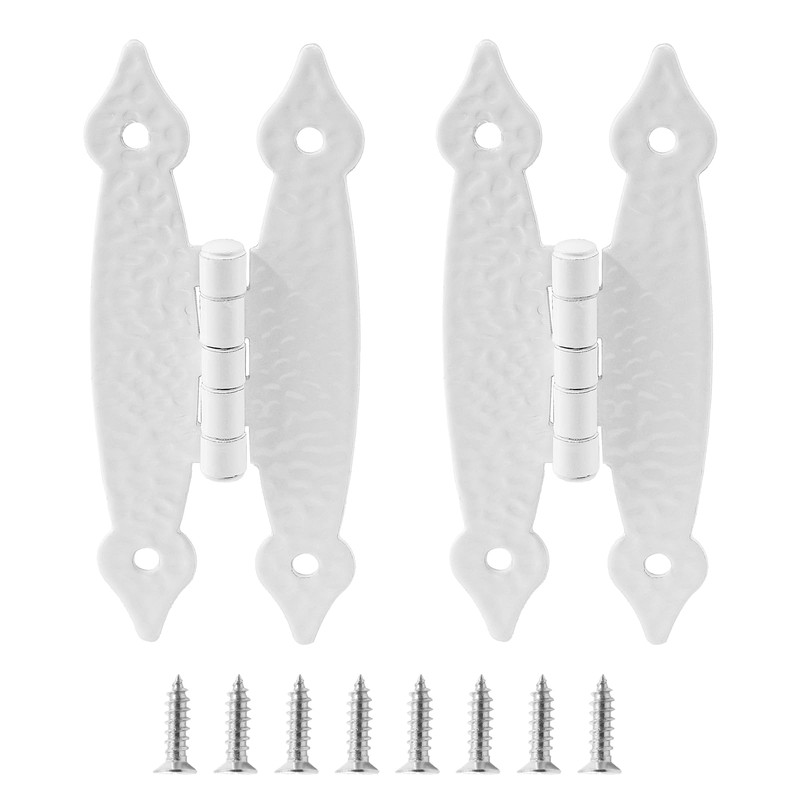 Waziaqoc 2Pcs H Cabinet Hinge, White Offset Hinge Hammercraft Flush