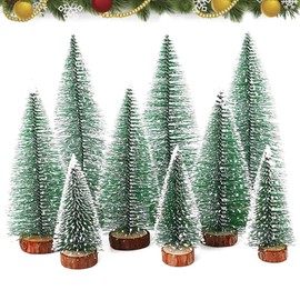 Mini Christmas Tree, Artificial Christmas Tree, Artificial Mini Model Christmas Tree, Small Christmas Tree 10/16/20 cm, Christmas Tree for Table Decoration, 3 Sizes, Pack of 9