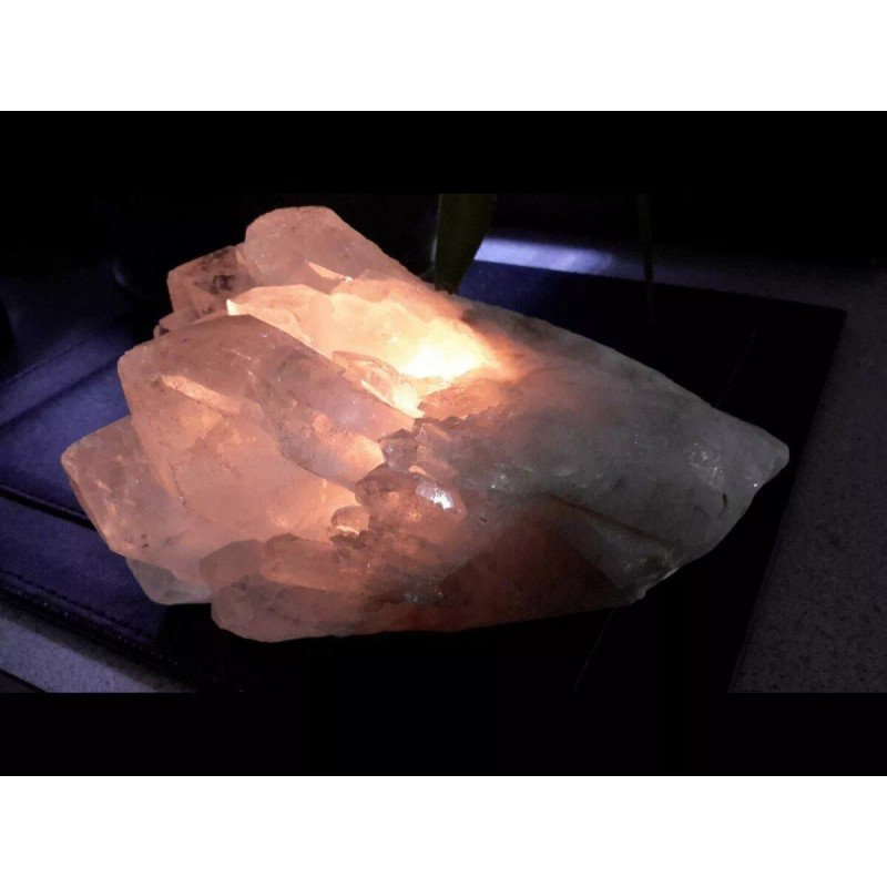 Clear Quartz Crystal Cluster Tea Light Candle Holder