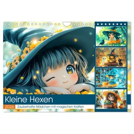 Kleine Hexen. Zauberhafte Mädchen mit magischen Kräften (Wandkalender 2026 DIN A4 quer), CALVENDO Monatskalender