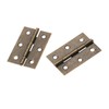 Dophee 2Pcs 2.56"x1.57" Retro Style Antique Bronz Iron Decorative Hinges