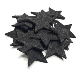 ggm Sterne aus Filz Ø 8cm Deko Sterne Weihnachten Basteln Dekorieren 20 Stück (Dunkel Grau meliert)