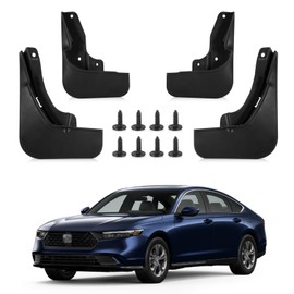 PSLER Fit for 2023 2024 2025 11th Accord Mud Flaps Set of 4PCS Mud Guard Kit Splash Guards Mudguards Mudflaps with Hardware Kits Accessory Front and Rear
