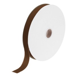 MECCANIXITY Velvet Ribbon 3/4 Inch x 25 Yard Single Face Spool Silky Velvet Fabric for Bouquets DIY Crafts Gift Wrapping Wedding Party Deep Brown