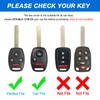 for Honda Key Fob Cover with Leather Keychain, Premium TPU