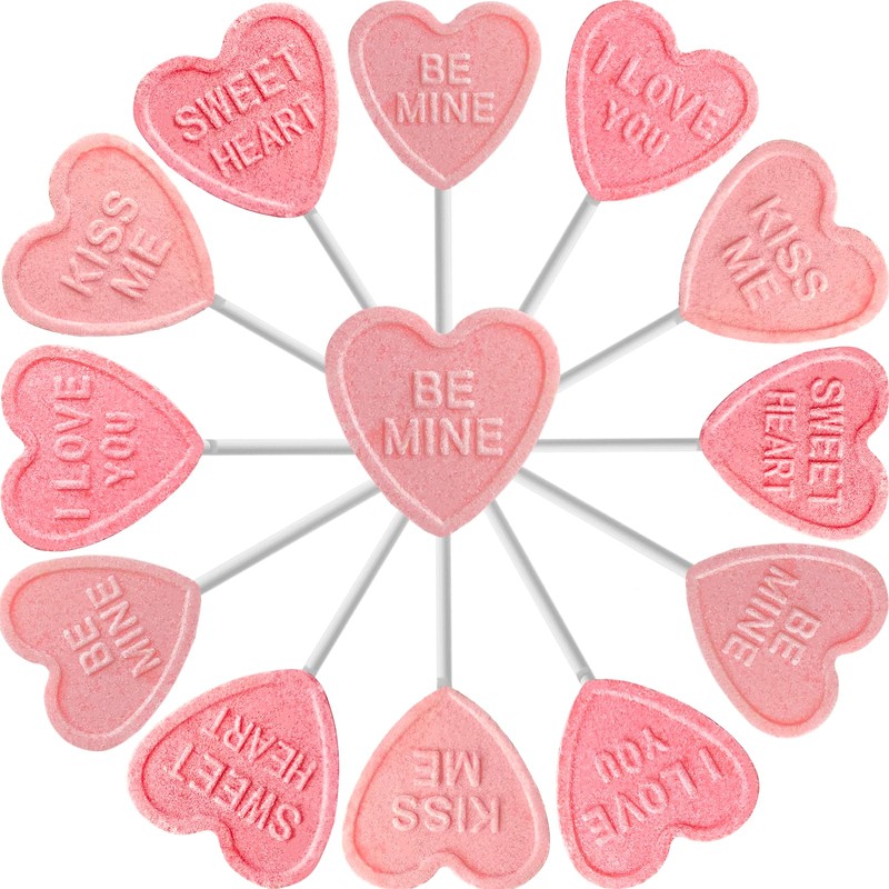 Fruidles Valentine's Day Winkie Lollipop Sucker, Individually Wrapped (36-Pack)