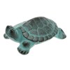 Japanese Cast Iron Green Pond Turtle Figure Statue Paperweight Home