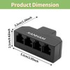XANHAM RJ11 Cable 4 Way Splitter 6P4C Connector Phone Line