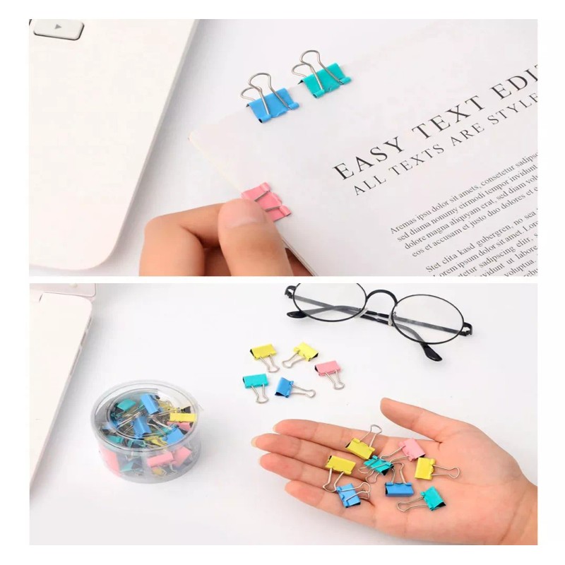 Lomarey 40 Clips Pinza Chico Papel Sujetador Organizadores Papeleria