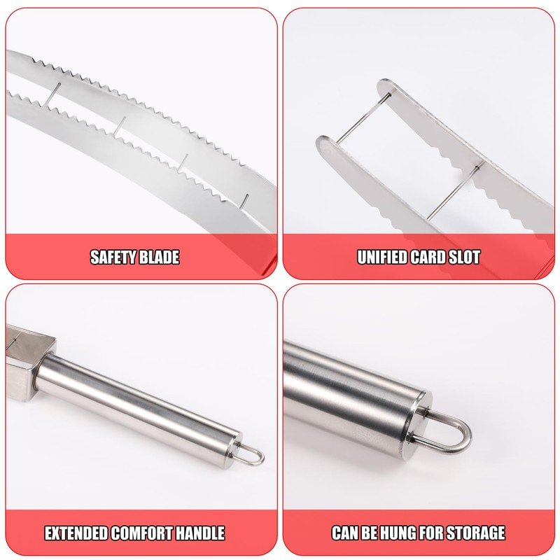 Watermelon Cutter with 3pcs Fruit Forks, Stainless Steel Watermelon Cutter