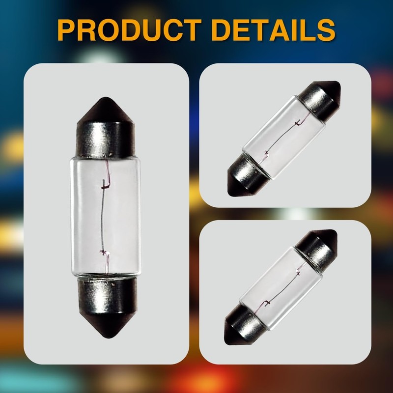 Rafeal Auto 24V 5W 10 Pack Sv8.5-8 T3.25 Halogen Festoon