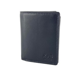 BUFFALO HILL L&B Collection 2340 Real Leather Men's Wallet, Portrait Format, Small, with RFID Protection, Wallet with Coin Compartment, 5 Card Slots, Wallet for Men, Wallet, black, Modern