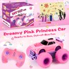 Drefirsa Princess Remote Control Car for Girl, Pink Monster Truck