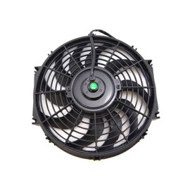 SUPERFASTRACING 12" Inch Universal Slim Fan Push Pull Electric Radiator Cooling 12V Mount Kit Black