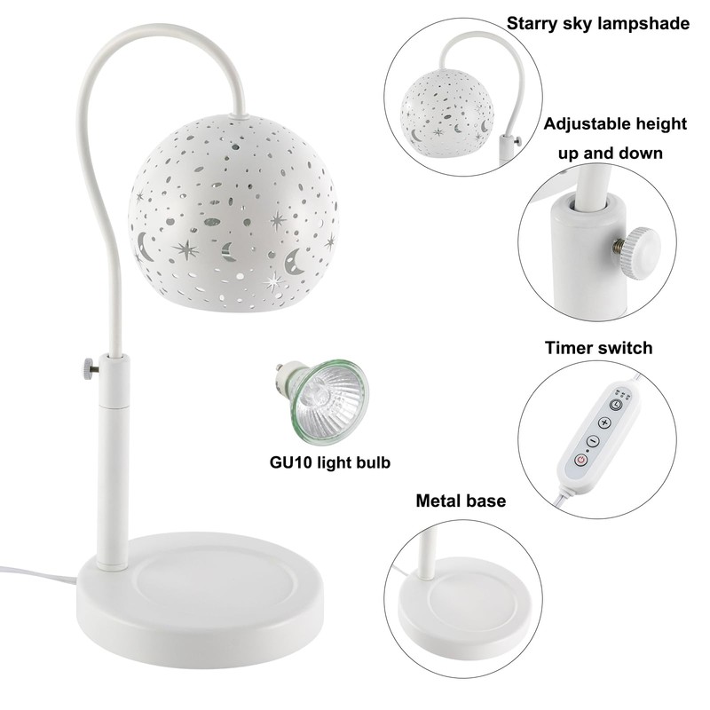 DDBESSIC Candle Warmer Lamp with Timer, Adjustable Height Electric Dimmable