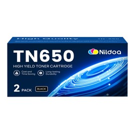 TN650 TN-650 Toner Cartridges Replacement for Brother TN650 TN620 High Yield DCP-8080DN HL-5340D HL-5370DW MFC-8480DN MFC-8680DN MFC-8690DW MFC-8890DW Printer Ink, 2 Black