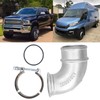 90 Degree Turbo Intake Elbow Air Transfer Pipe with Clamp