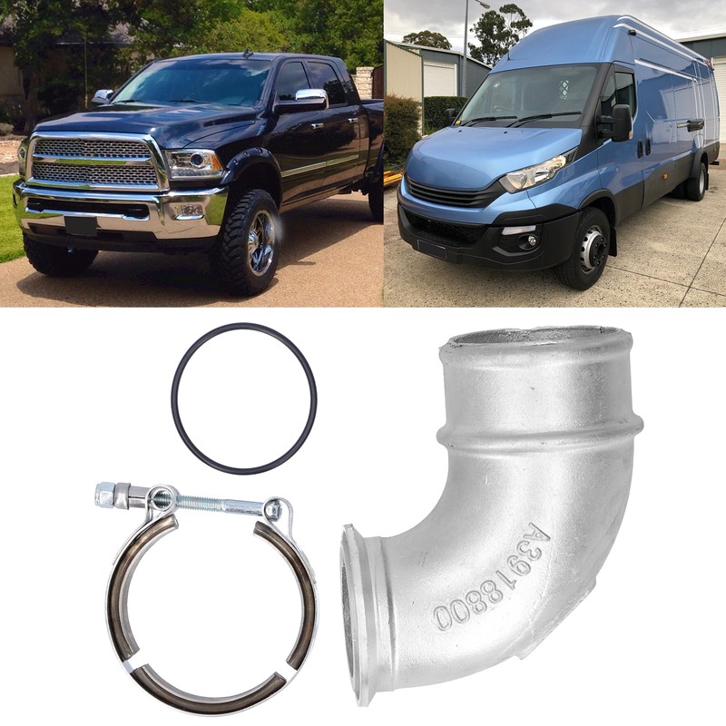 90 Degree Turbo Intake Elbow Air Transfer Pipe with Clamp