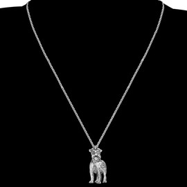 WEVENI Gold Plated Schnauzer Pendant Necklace Alloy Jewelry Set Gift for Women Girls, Metal, not known