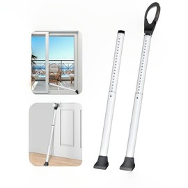 AceMining Upgraded Door Security Bar & Sliding Patio Bar, Heavy Duty Stoppers Adjustable Jammer for Home, Apartment, Travel - Pack: 2 Pack