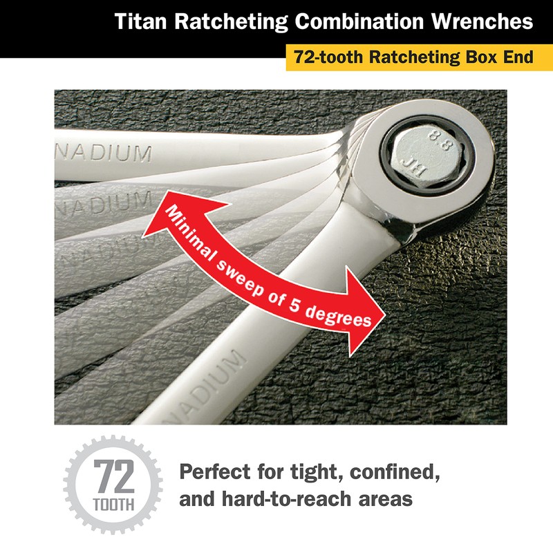 Titan 12604 7/16" Ratcheting Wrench