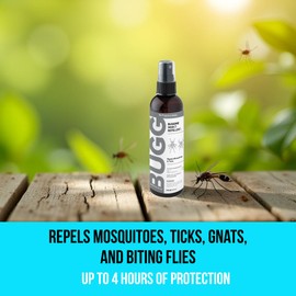 BUGGINS IV No Fragrance Added - Insect Repellent - Mosquitoes, Gnats, Ticks, and Biting Flies, 25% DEET - 4 oz Pump Spray Bottle