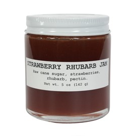Strawberry Rhubarb Jam, Made with Fresh Strawberries & Rhubarb, Gourmet Low Sugar Jam, Homemade & All-Natural, 5 Oz (142 grams) - Smoke Camp Crafts