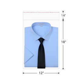 Doutop 12x18 200ct Clear Self Seal Cello Bags 1mil Resealable Cellophane Bags OPP Poly Bags for Apparel Clothing T-Shirt Packaging Gifts 6 Sizes to Choose from