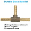 PATIKIL 3/16" Brass Tee Hose Barb Fitting, 3 Ways Union
