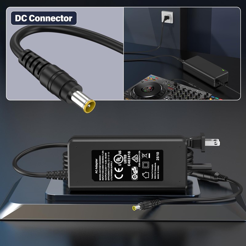 12V DJ Controller Charger Replacement Compatible with Pioneer DJ DDJ-FLX10