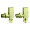 Keenware KRA-215 Midas Square Towel Rail & Radiator Angle Valves: