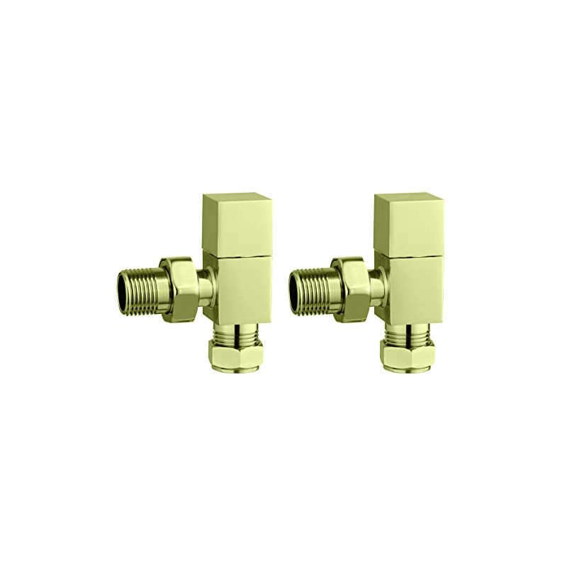 Keenware KRA-215 Midas Square Towel Rail & Radiator Angle Valves: