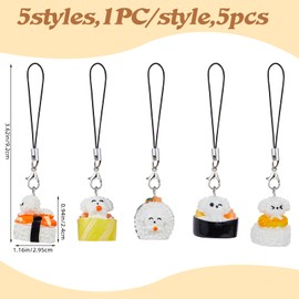 Ornaland 5 Pcs Phone Charm Wrist Strap Y2K Cute Phone Charms Chain Suitable for Backpack Keychains Cameras Wallets Pendant Decoration(Dog)