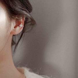 Cimenexe Böhmischen Kristall Northstar Manschette Ohrringe Silber Cz Stern Knorpel Ohrring Cz Nordstern Ohrmanschette Ohrringe Winzigen Strass Stern Knorpel Manschette Ohrring Nicht Durchbohrt