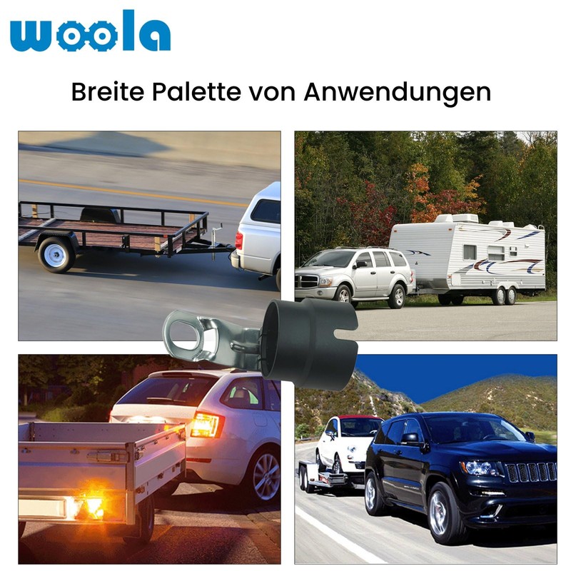 Woola Trailer Plug Holder, 1 Piece Attachment Black Plug Holder