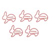 100pcs Paper Clips Prevent Slip Cute Rabbit Shaped Decorative Bookmark