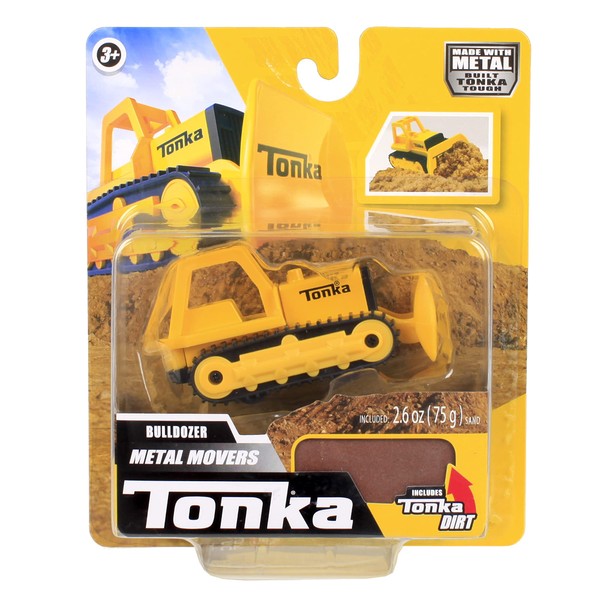 Basic Fun Tonka Metal Movers | Bulldozer | Kids Construction Gift Toys for Boys and Girls, Construction Vehicle Playset for Kids, Suitable for Kids Aged 3+ | 06042