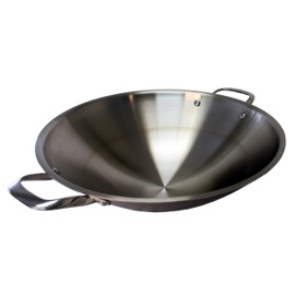 SL-PA400A: 16.5″ Stainless Steel Wok with Lid (Induction Ready)