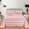 JSD Geometric Printed Sheet Set Queen, 4 Piece Soft Orange