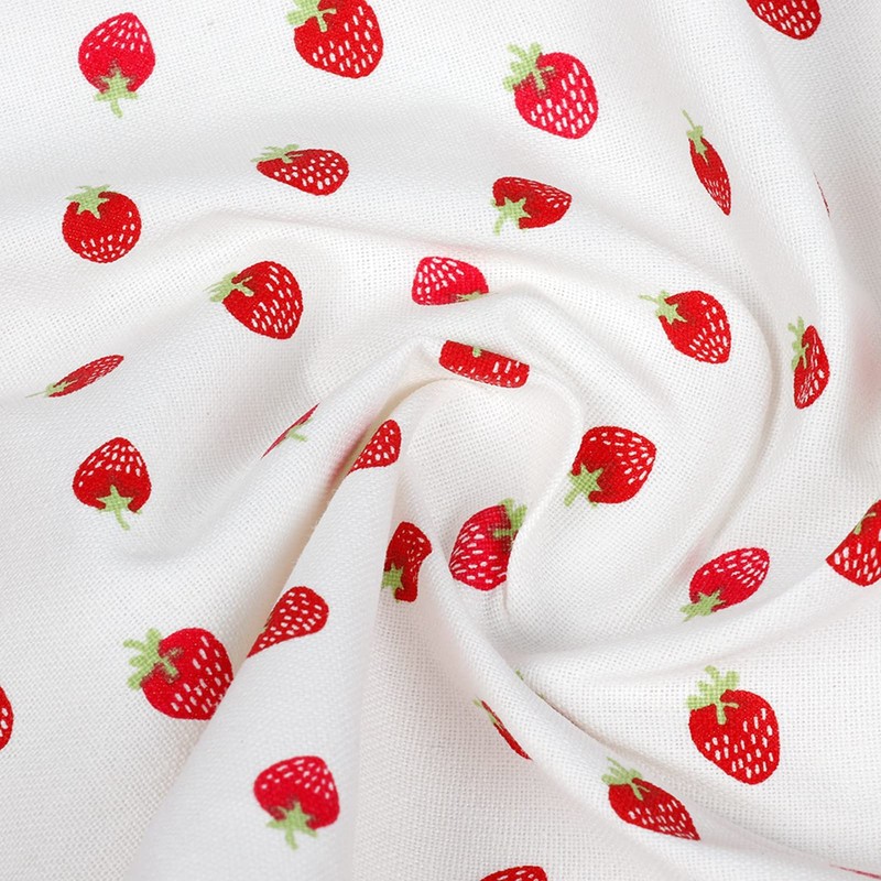 Kids Apron, Red Strawberry Printed Children Apron with Adjustable Neck