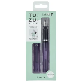 Sailor Fountain Pen, TUZU ADJUST Fountain Pen, Tsuzu Adjust, Self Packaging, Clear Violet Fine Point, 12-0541-250