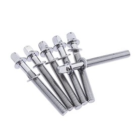 DYNWAVE 6pcs Silver 2 Inch Drum Tension Rods for Tom Snare Drum Build Accessories