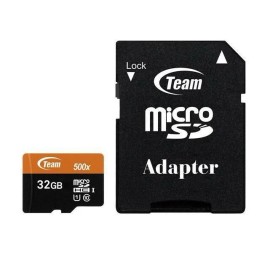Team 32GB microSDHC UHS-I/U1 Class 10 Memory Card with Adapter, Speed Up to 80MB