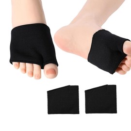 Flomiara 1 Paar Mittelfuß-Pads für Damen und Ballenzeh-Schutz für Herren, Ballenfußkissen zur Schmerzlinderung, Metatarsalgie, Morton-Neuralgie, Schwielen, kleine Größe, schwarz, rutschfest, groß, 1