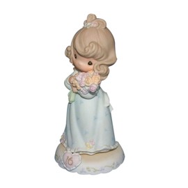 Precious Moments, Growing In Grace, Age 16, Bisque Porcelain Figurine, Blonde Girl, 136263
